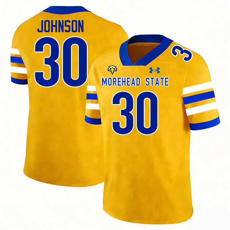 Morehead State Eagles #30 Chris Johnson College Football Jerseys,Uniforms-Gold
